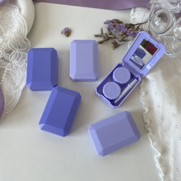 Smooth Candy Color Mini Caja de lentes de contacto portátil para Travel Lady Holder Contenedor de ojos de almacenamiento con caj