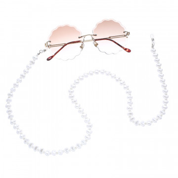 2020 Chic occhiali irregolari finta perla catena collo appeso Occhiali a catena corda cordini occhiali da sole accessori