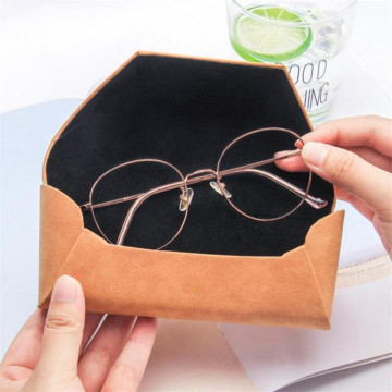 Nuova moda PU pelle copertura occhiali da sole caso per donne uomo occhiali portatili morbidi occhiali sacchetto borsa accessori
